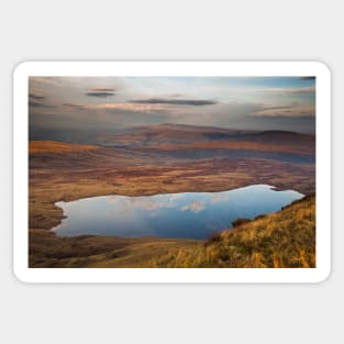 Pen y Fan, Corn Du and Llyn y Fan Fawr, Brecon Beacons National Park, Wales Sticker